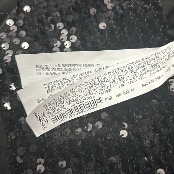 BNWT ZARA Black Dress with Sequin Hem - Picture 4 of 10